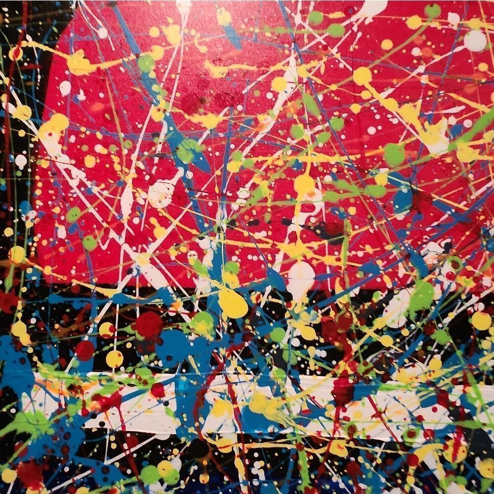 Abstract Splatter Art Canvas - Picture 5 of 5